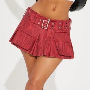 Night Call Extreme Micro Mini Skirt - Red